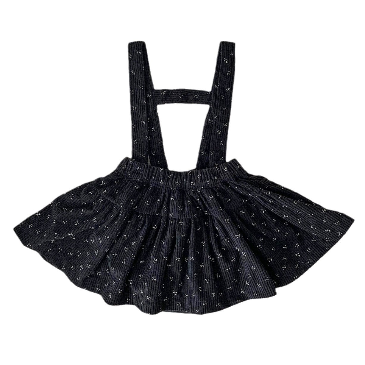 Corduroy Skirt with Suspenders