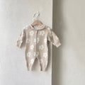 Beige Bodysuit with Flower pattern