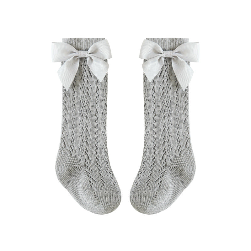 Socks with bow
