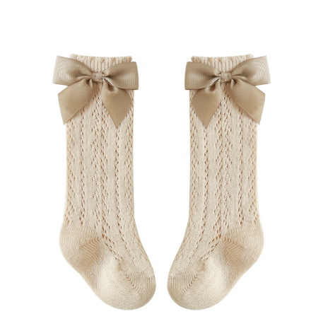 Socks with bow