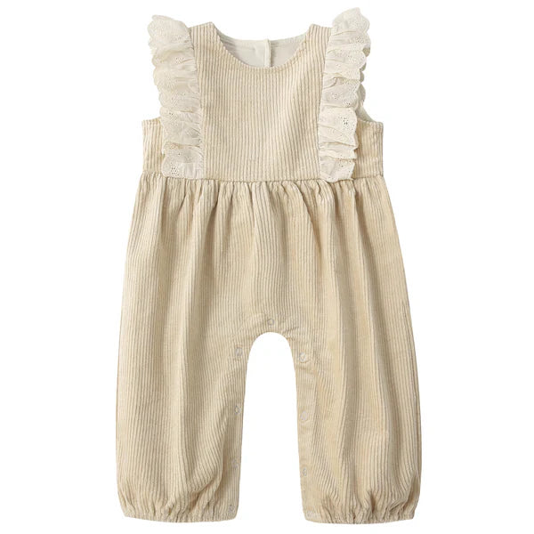 Beige Corduroy Dungarees