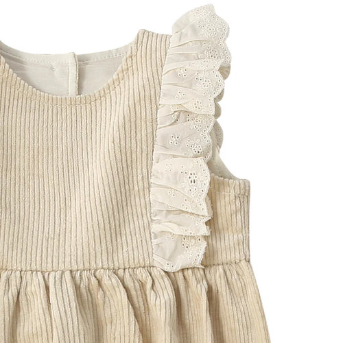 Beige Corduroy Dungarees