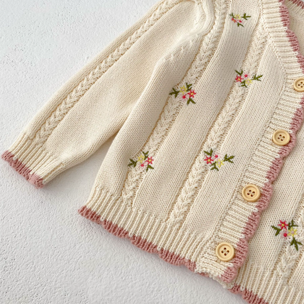 Knitted Floral Sweater