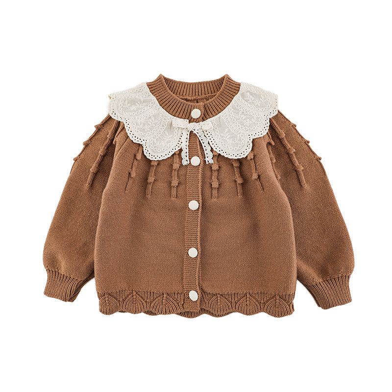 Knitted Jumper with Lace