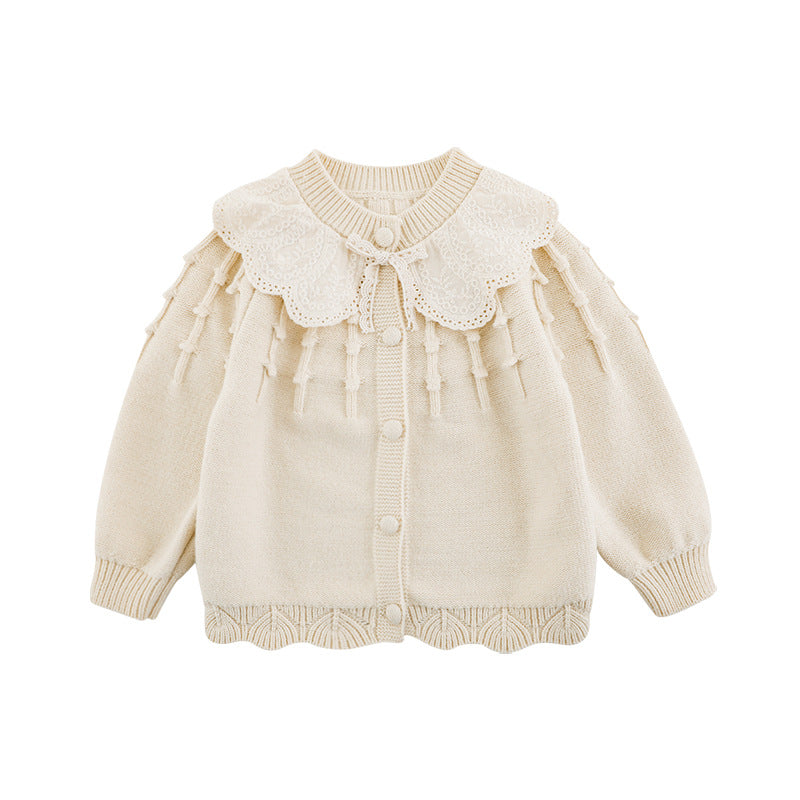 Knitted Jumper with Lace