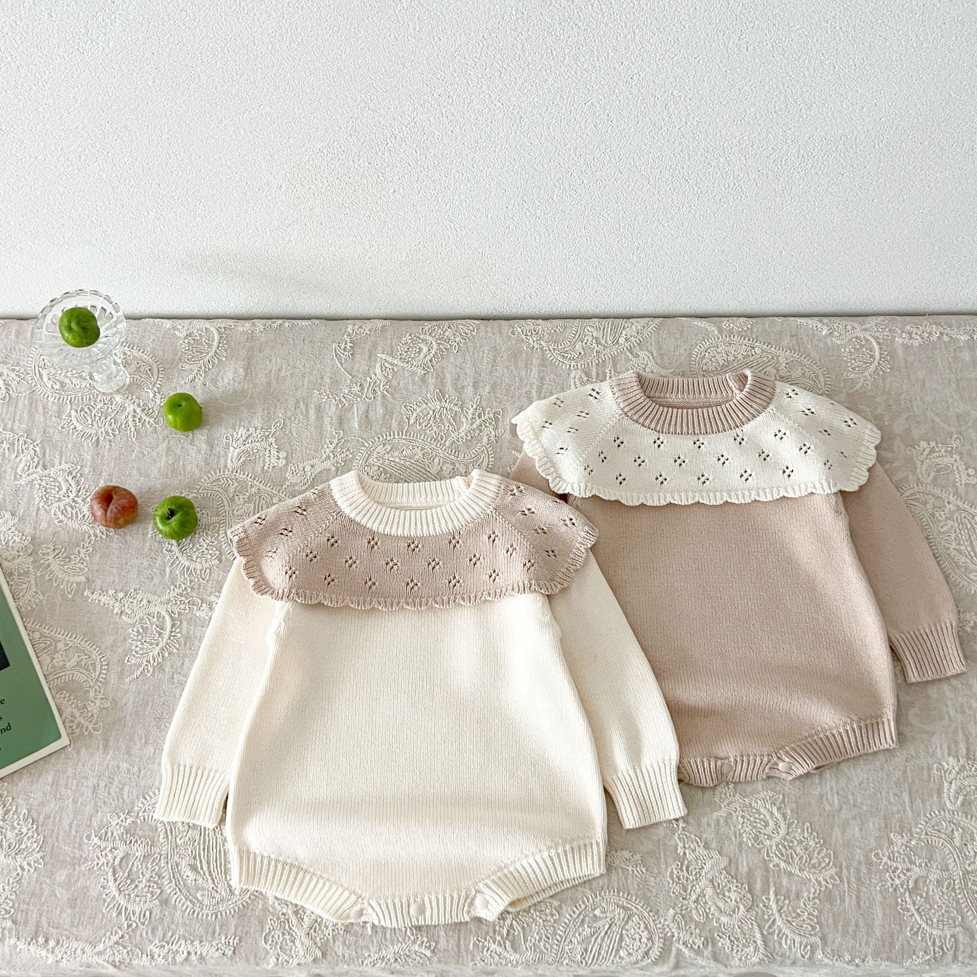 Knitted Romper with frill