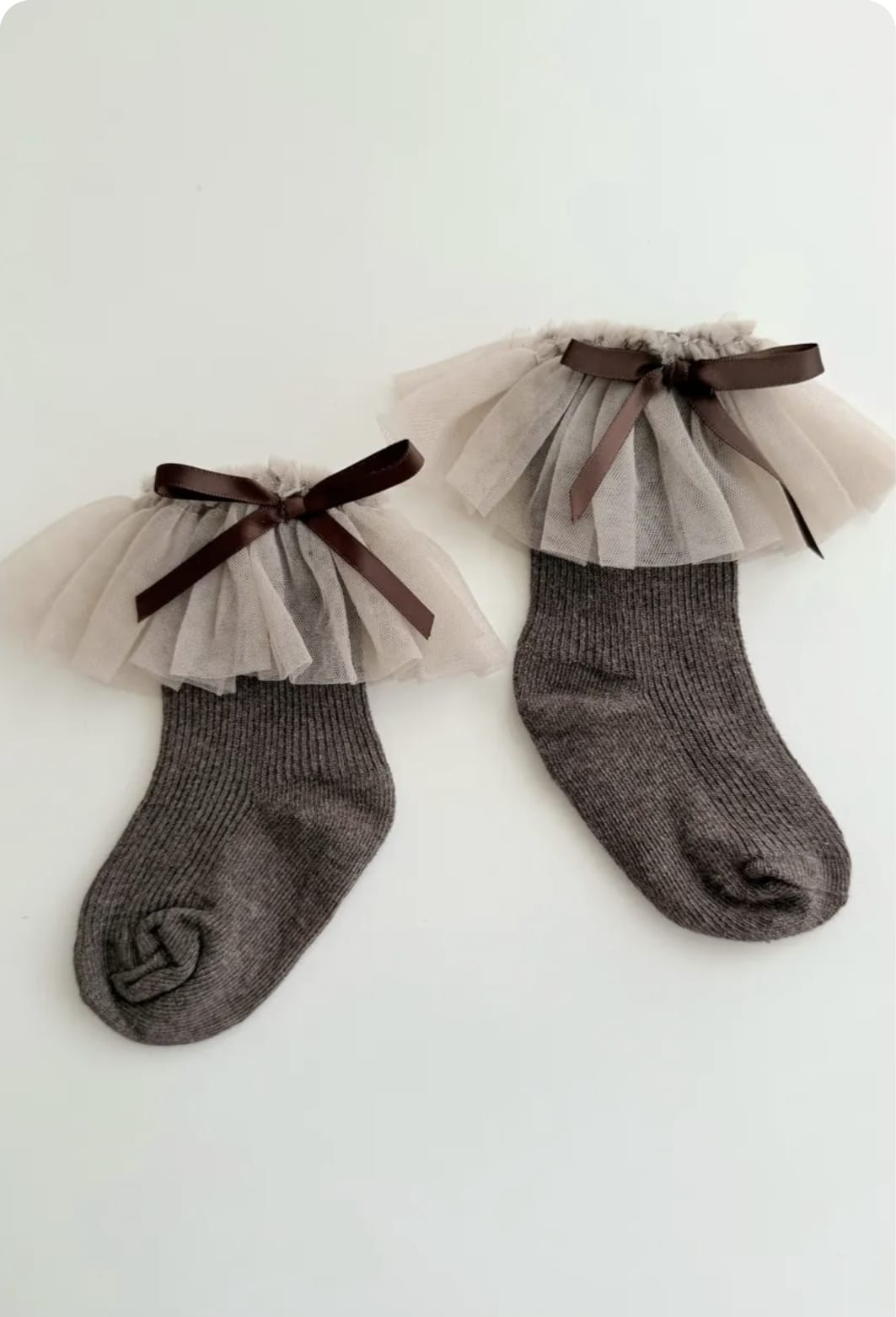 Short Socks with Tulle and Bow